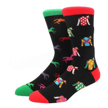 Load image into Gallery viewer, At the Races Odd Paired Crazy Socks - Crazy Sock Thursdays
